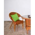 Sillon Brazo Apilable Tejido Medula Natural Nogal Algasr