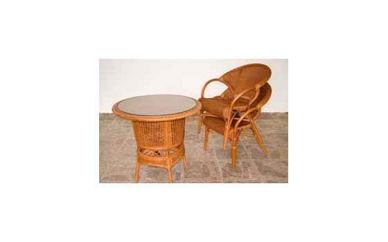 Sillon Brazo Apilable Tejido Medula Natural Nogal Algasr