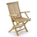 Sillon Brazos Jardin Madera Teca Plegable Serie Snick