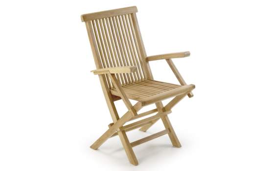 Sillon Brazos Jardin Madera Teca Plegable Serie Snick