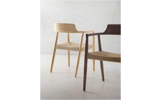 Sillon Brazos Madera Toon Nogal Cuerda Serie Alcidad