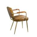 Sillon Brazos Vitange Madera Piel y Metal Serie Cambridge