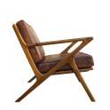 Sillon Butaca Salon Piel y Madera Serie Ayrer