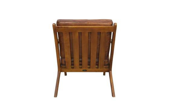 Sillon Butaca Salon Piel y Madera Serie Ayrer