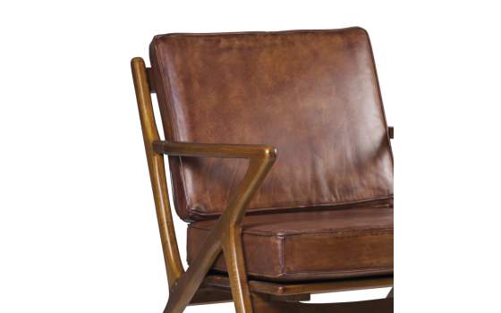 Sillon Butaca Salon Piel y Madera Serie Ayrer