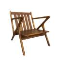 Sillon Butaca Salon Piel y Madera Serie Ayrer