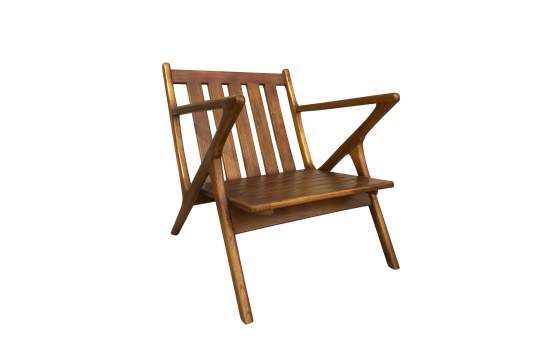 Sillon Butaca Salon Piel y Madera Serie Ayrer