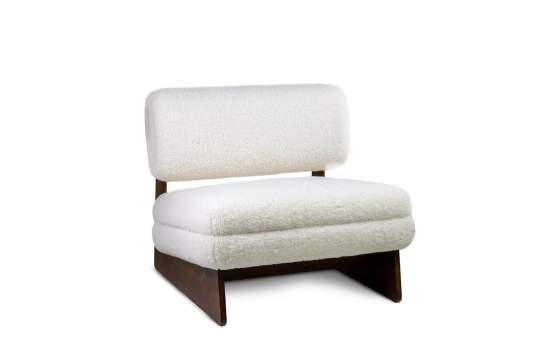 Sillon Butaca Salon Tapizado Lana Madera Mia Serie Adisk