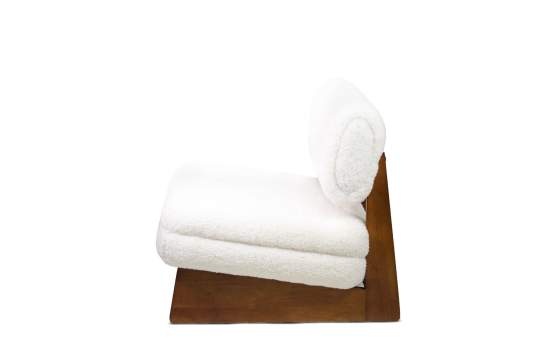 Sillon Butaca Salon Tapizado Lana Madera Mia Serie Adisk