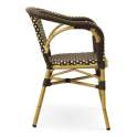 Sillon Cafe Crema Clasico Aluminio y Plastico Tejido Rivoli