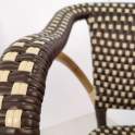 Sillon Cafe Crema Clasico Aluminio y Plastico Tejido Rivoli