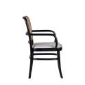 Sillon Clasico Negro Asiento Tapizado Respaldo Rejilla Aresisat
