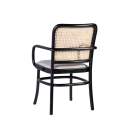 Sillon Clasico Negro Asiento Tapizado Respaldo Rejilla Aresisat