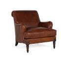 Sillon Clasico Piel Marron Liso Serie Archerver