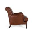 Sillon Clasico Piel Marron Liso Serie Archerver