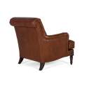 Sillon Clasico Piel Marron Liso Serie Archerver