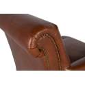 Sillon Clasico Piel Marron Liso Serie Archerver