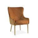 Sillon Comedor Actual Tapizada Rombos Camel Serie Melissa