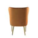 Sillon Comedor Actual Tapizada Rombos Camel Serie Melissa