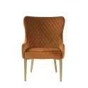Sillon Comedor Actual Tapizada Rombos Camel Serie Melissa