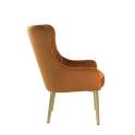 Sillon Comedor Actual Tapizada Rombos Camel Serie Melissa