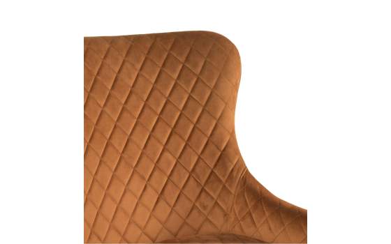 Sillon Comedor Actual Tapizada Rombos Camel Serie Melissa