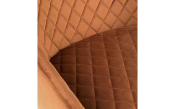 Sillon Comedor Actual Tapizada Rombos Camel Serie Melissa