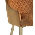 Sillon Comedor Actual Tapizada Rombos Camel Serie Melissa