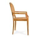 Sillon Comedor Colonial Natural Patinado Blanco Serie Alende