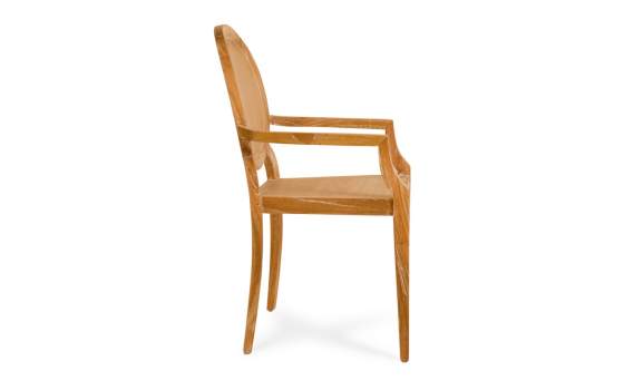 Sillon Comedor Colonial Natural Patinado Blanco Serie Alende