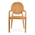 Sillon Comedor Colonial Natural Patinado Blanco Serie Alende