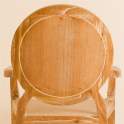 Sillon Comedor Colonial Natural Patinado Blanco Serie Alende