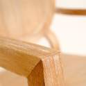Sillon Comedor Colonial Natural Patinado Blanco Serie Alende
