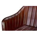 Sillon Comedor Diseño Tapizado Piel Vacuno y Metal Vakin