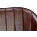 Sillon Comedor Diseño Tapizado Piel Vacuno y Metal Vakin