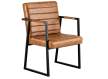 Sillon Comedor Estilo Industrial Acero y Piel Serie Averrada