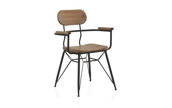 Sillon Comedor Industrial Madera Forja Serie Abrandici