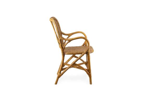 Sillon Comedor Miami Rattan Natural y Rejilla Serie Sidney