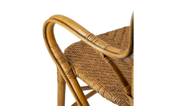 Sillon Comedor Miami Rattan Natural y Rejilla Serie Sidney