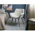 Sillon Comedor Moderno Tapizado Rustico Beige Serie Boulain
