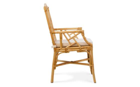 Sillon Comedor Ratan Natural con Cojin Serie Rombo