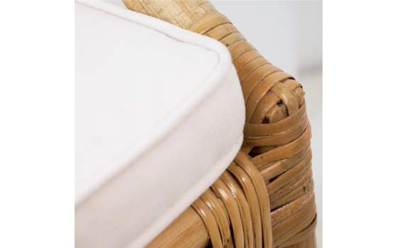 Sillon Comedor Ratan Natural con Cojin Serie Rombo