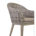 Sillon Comedor Rattan Natural Pata Madera Serie Abriln