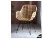 Sillon Comedor Rattan Natural Patas Forja Serie Aranche