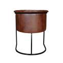 Sillon Comedor Tapizado Piel y Metal Serie Vakin