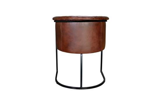 Sillon Comedor Tapizado Piel y Metal Serie Vakin