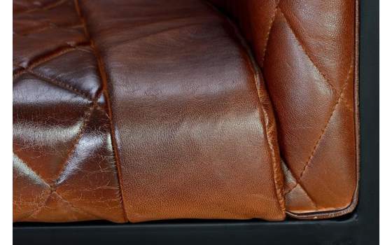 Sillon Comedor Tapizado Piel y Metal Serie Vakin