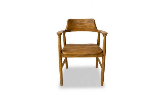 Sillon Comedor Teca Color Avellana Nogal - Serie Selly