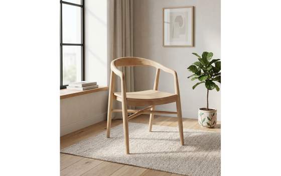 Sillon Comedor Teca Natural - Serie Selly