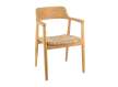 Sillon Comedor Teca Natural y Asiento Anea - Serie Alogny